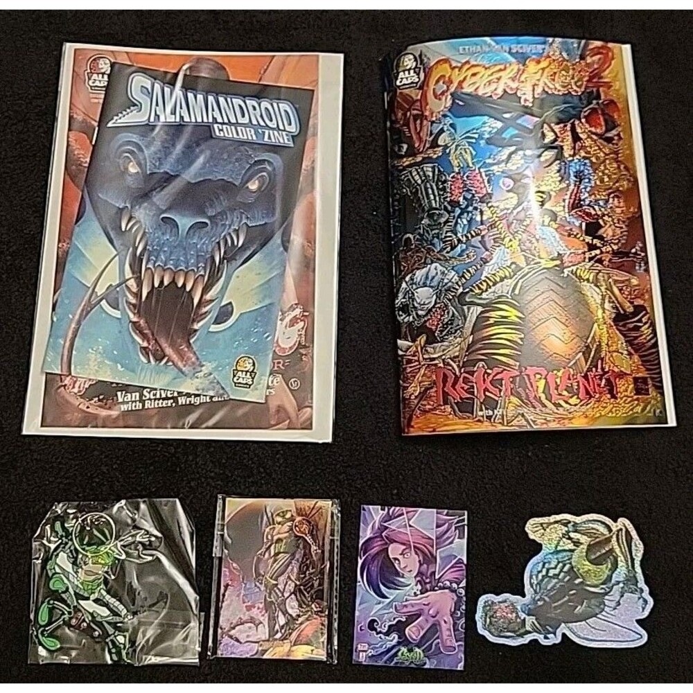 Signed Cyberfrog 2 Rekt Planet VILLAINOUS SCUM Variant Cover + 2 Comics + EXTRAS